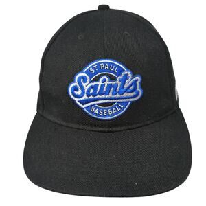 St. Paul Saints Baseball Strapback Baseball Cap Black One Size Adjustable APC